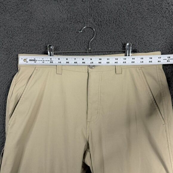 Eddie Bauer Pants Mens 33x34 Beige Travex Straight Fit Stretch Outdoor Hiking - Picture 13 of 16